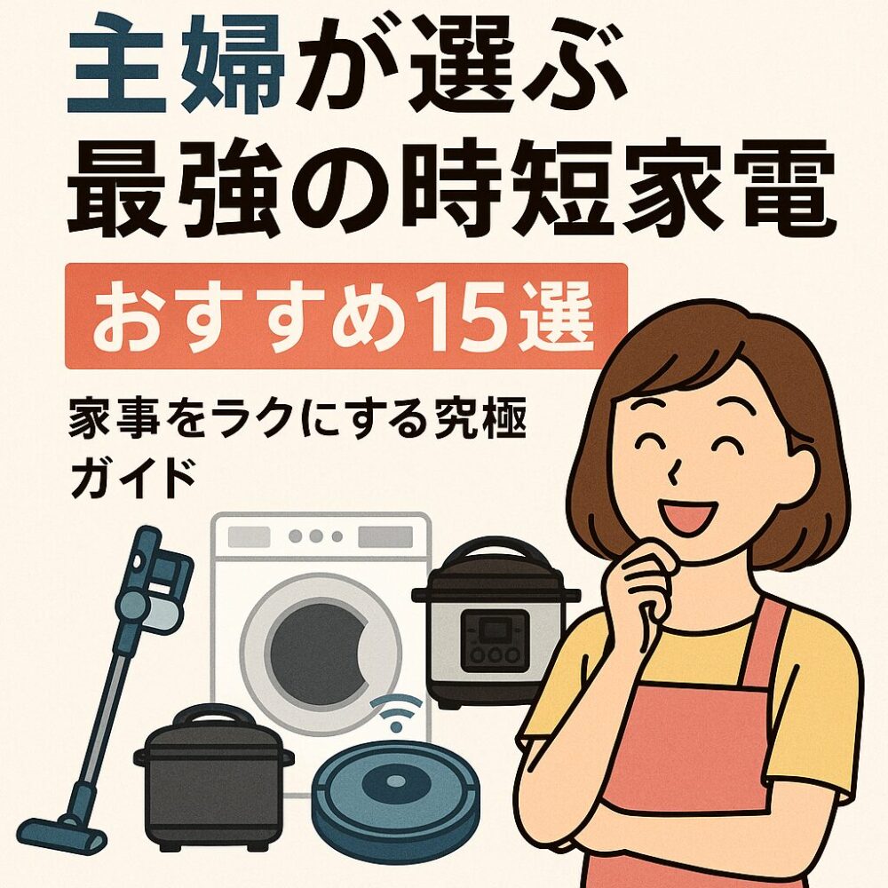 【2025年版】主婦が選ぶ最強の時短家電おすすめ15選｜家事をラクにする究極ガイド