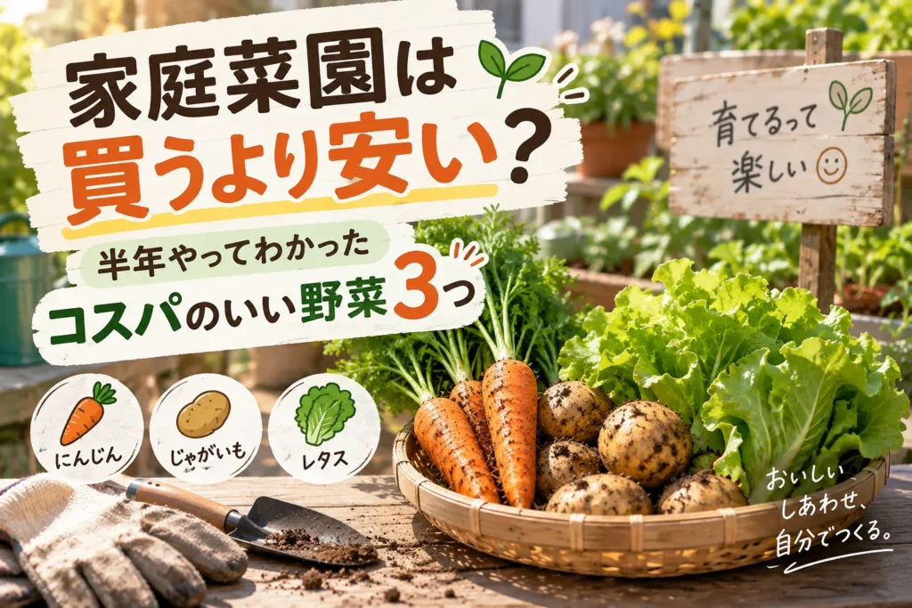 家庭菜園は買うより安い?やってみてわかった、コスパのいい野菜3選