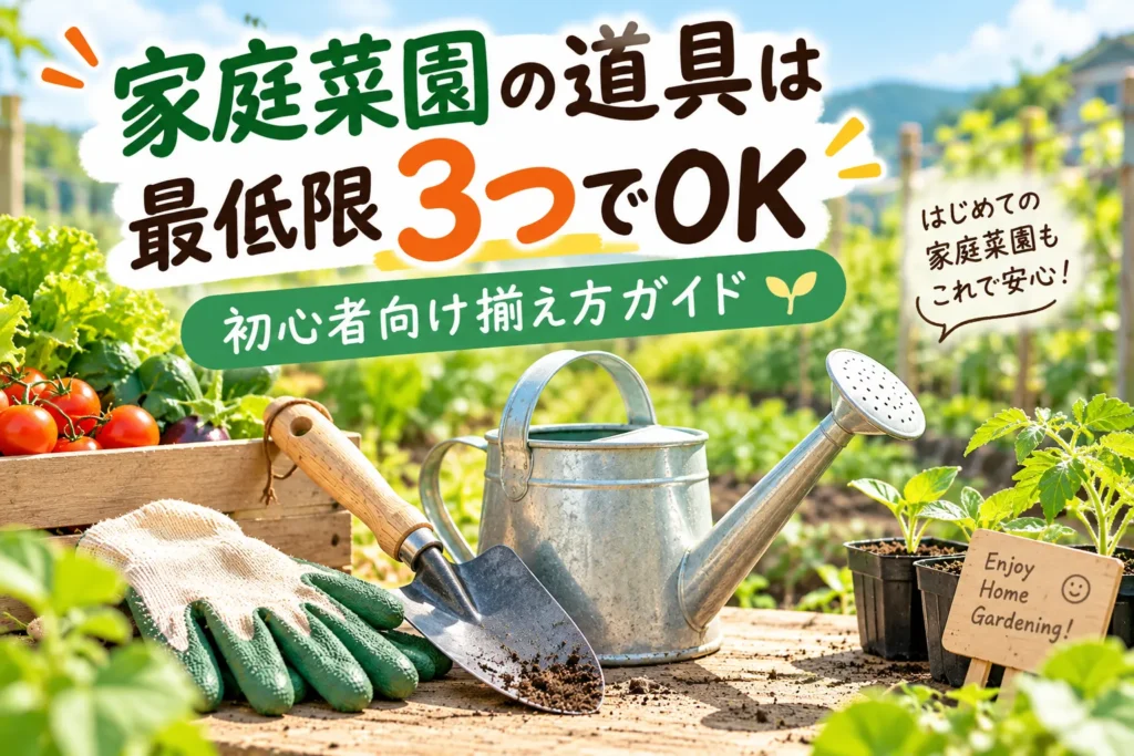 家庭菜園の道具は最低限3つでOK|初心者向け揃え方ガイド