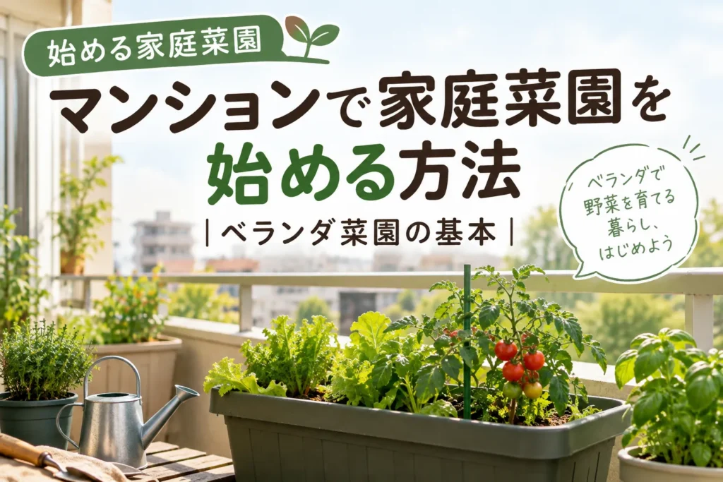 【始める家庭菜園】マンションで家庭菜園を始める方法|ベランダ菜園の基本