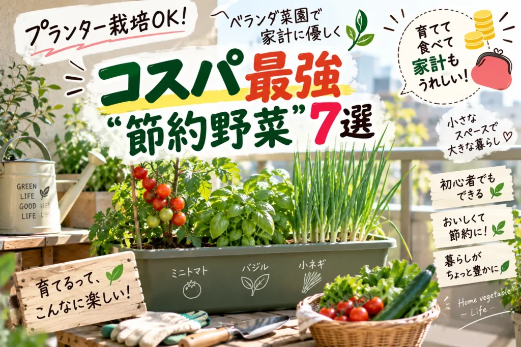 プランター栽培OK!ベランダ菜園で家計に優しく「コスパ最強」“節約野菜”7選