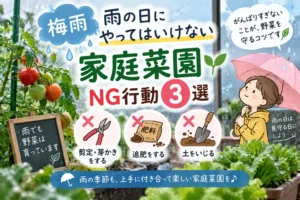 家庭菜園雨の日NG3選