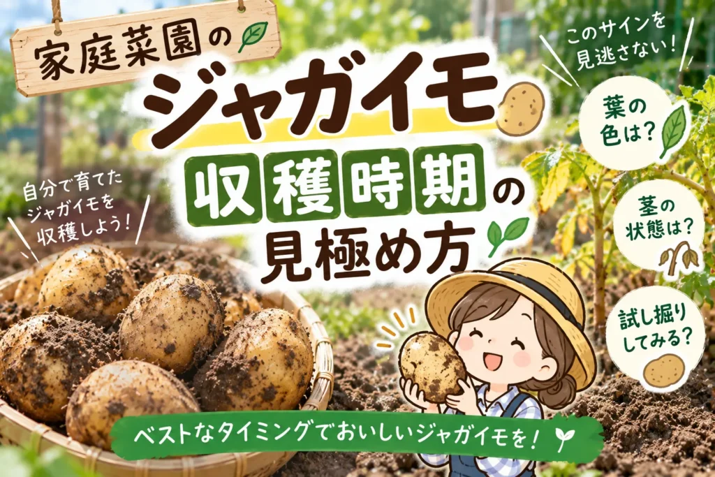 家庭菜園のジャガイモ「収穫時期」の見極め方|掘るタイミングは葉と茎を見ればわかる
