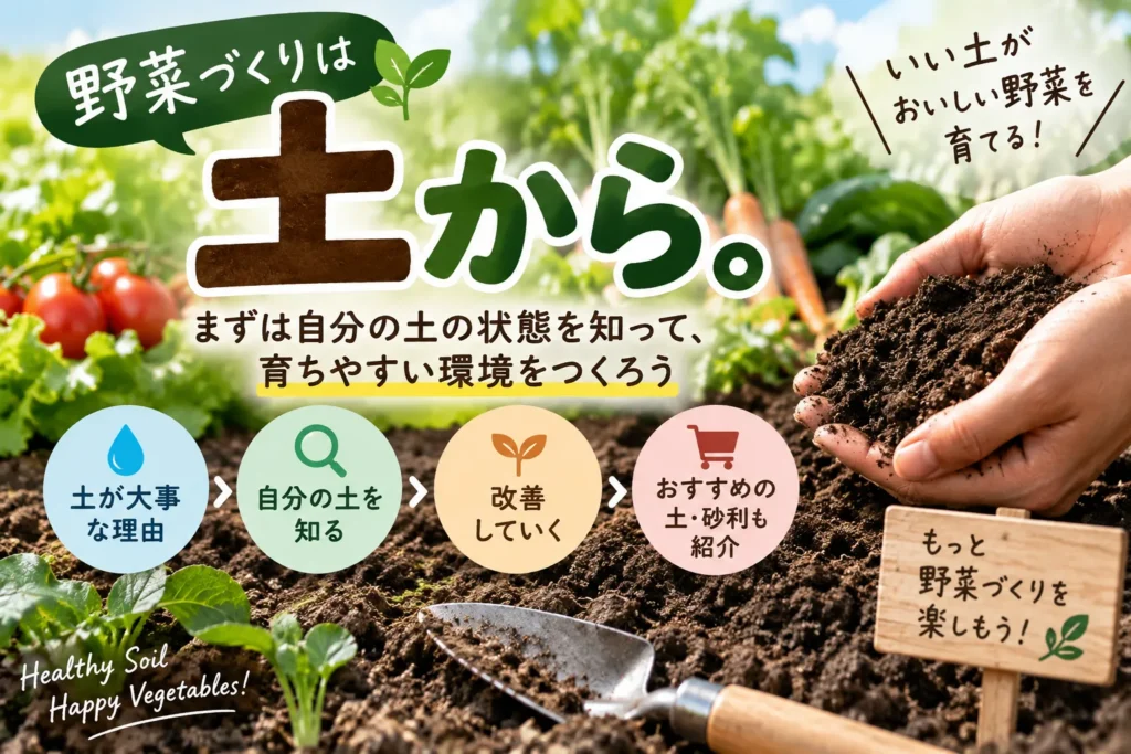 家庭菜園「土づくり」土の状態を知って改善!