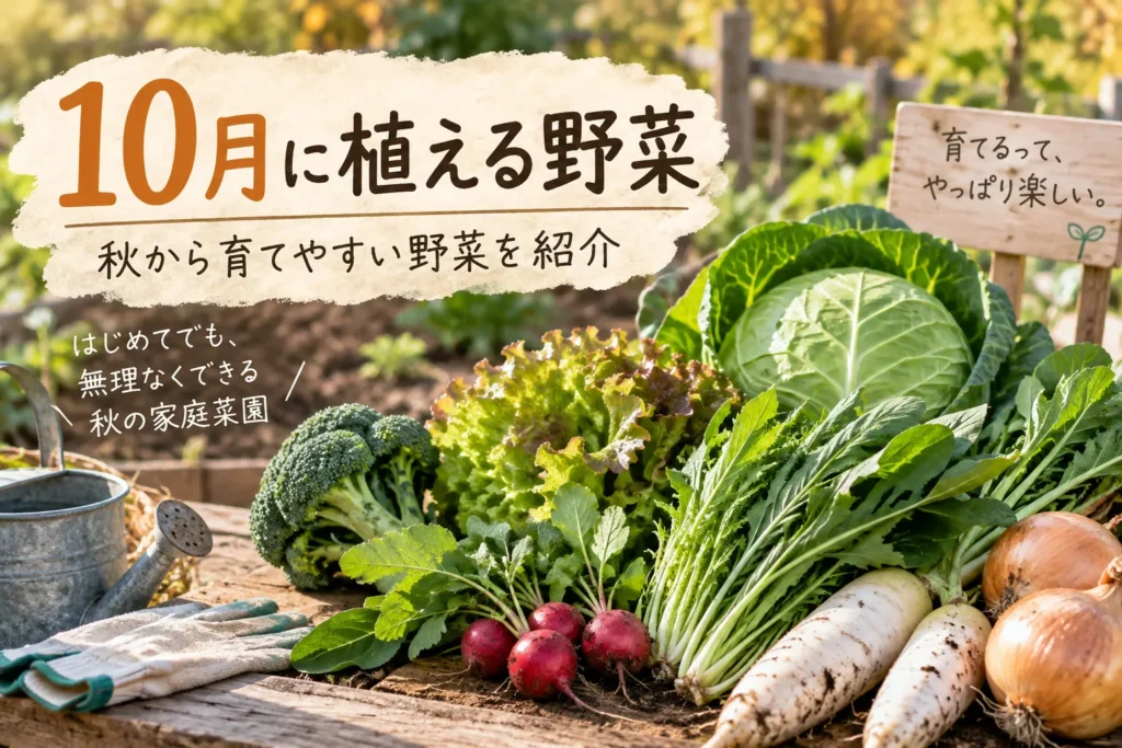 この時期(10月)に植える野菜|秋から育てやすい野菜を紹介